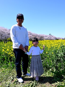 「HIDE AND SEEK（ハイドアンドシーク）のアイテム（帽子）」を使った、takaoandouさん（メンズ・171cm）の春コーディネート