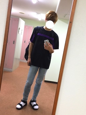 「glory crew（グローリークルー）のアイテム（バッグ）」を使った、Me□.さん（メンズ・172cm）の夏コーディネート