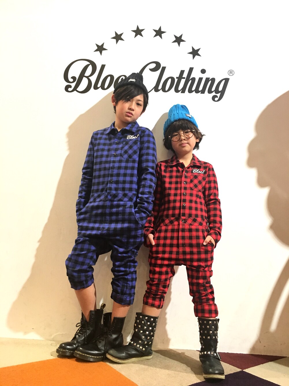「キッズファッション、おそろいコーデ、兄弟コーディネート、ＢＬＯＣ、休日スタイル、カジュアル」｜「BLOCのアイテム（つなぎ/オールインワン、ブルー系）」を使った、◍●⌄̈⃝KAIRIꙬ꙳●◍さん（キッズ・136cm）の冬コーディネートの1枚目の写真
