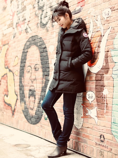田中セシル Ceciltanaka Canada Gooseのダウンジャケット コートを使ったコーディネート Wear