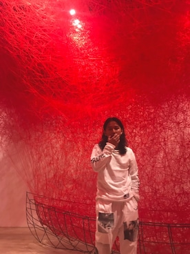 「Supreme （シュプリーム）のアイテム（Tシャツ/カットソー、ホワイト系）」を使った、kokiさん（メンズ・170cm）の秋コーディネート