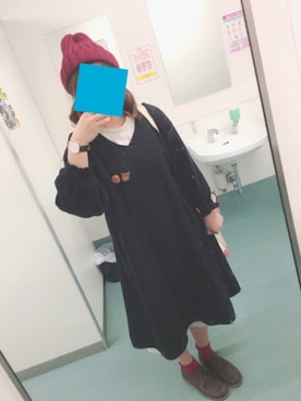 「ehka sopo（エヘカソポ）のアイテム（ニットキャップ/ビーニー）」を使った、あんこさん（レディース・160cm）の冬コーディネート