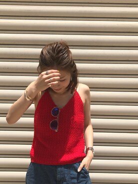 「海」｜「アイテム（その他トップス）」を使った、NAOMIさん（レディース・156cm）の夏コーディネート