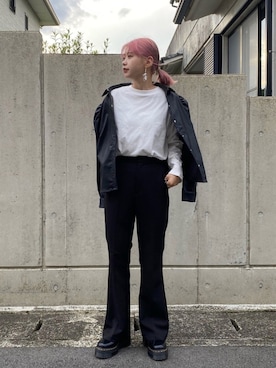 「H&M（エイチ・アンド・エム）のアイテム（ジャケット/アウター）」を使った、あーやんさん（レディース・158cm）の秋コーディネート