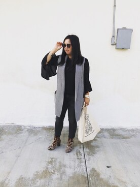 「distressed jeans」｜ALYSSAさん（レディース・153cm）の秋コーディネート