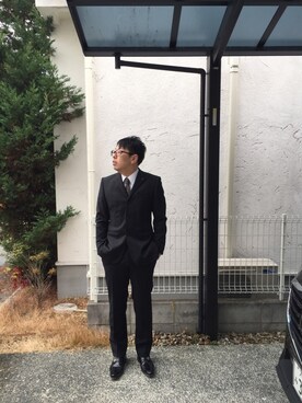 「DOLCE&GABBANA（ドルチェアンドガッバーナ）のアイテム（フォーマルスーツ/小物）」を使った、ソウさん（メンズ・172cm）の冬コーディネート