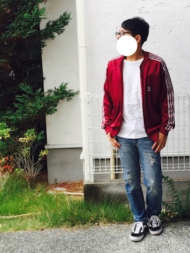 「オールドスクール」｜「アイテム（ジャージ）」を使った、ソウさん（メンズ・172cm）の秋コーディネート