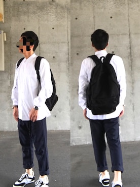 「COMME des GARCONS SHIRT（コムデギャルソンシャツ）のアイテム（シャツ/ブラウス、ホワイト系）」を使った、 dull_1068さん（メンズ・170cm）の春コーディネート
