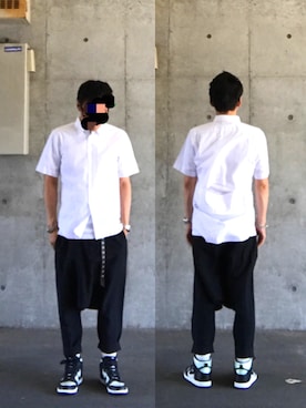 「COMME des GARCONS HOMME PLUS（コムデギャルソンオムプリュス）のアイテム（シャツ/ブラウス、ホワイト系）」を使った、 dull_1068さん（メンズ・170cm）の夏コーディネート