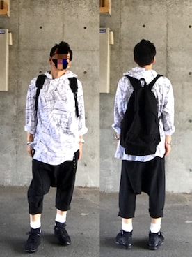 「COMME des GARCONS HOMME PLUS（コムデギャルソンオムプリュス）のアイテム（シャツ/ブラウス、ホワイト系）」を使った、 dull_1068さん（メンズ・170cm）の秋コーディネート