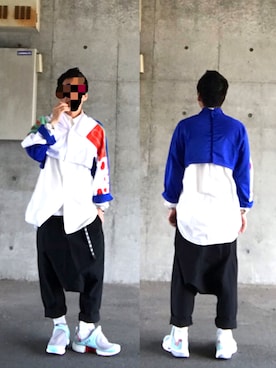 「COMME des GARCONS HOMME PLUS（コムデギャルソンオムプリュス）のアイテム（トップス、ホワイト系）」を使った、 dull_1068さん（メンズ・170cm）の春コーディネート
