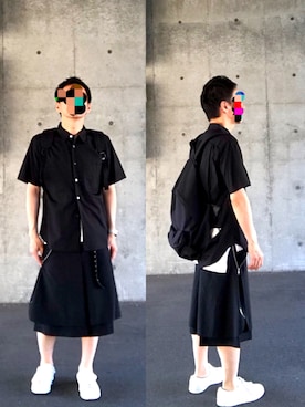「COMME des GARCONS HOMME PLUS（コムデギャルソンオムプリュス）のアイテム（Tシャツ/カットソー、ホワイト系）」を使った、 dull_1068さん（メンズ・170cm）の夏コーディネート