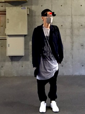 「COMME des GARCONS HOMME PLUS（コムデギャルソンオムプリュス）のアイテム（ジャケット/アウター、ブルー系）」を使った、 dull_1068さん（メンズ・170cm）の春コーディネート