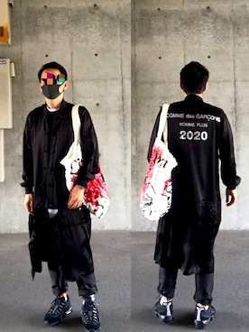 「JUNYA WATANABE MAN（ジュンヤワタナベマン）のアイテム（バッグ、ホワイト系）」を使った、 dull_1068さん（メンズ・170cm）の夏コーディネート