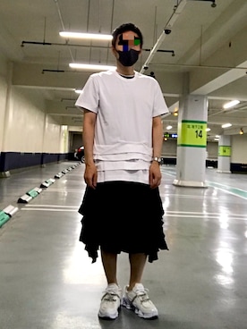 「COMME des GARCONS HOMME PLUS（コムデギャルソンオムプリュス）のアイテム（トップス、ホワイト系）」を使った、 dull_1068さん（メンズ・170cm）の夏コーディネート