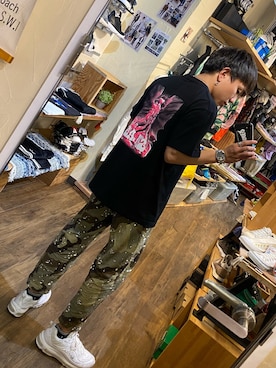「SOYOUS（ソユーズ）のアイテム（パンツ）」を使った、Heroさん（メンズ・163cm）の夏コーディネート