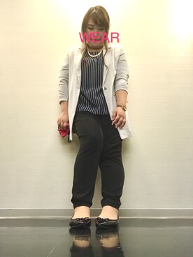 「オフィス」｜「アイテム（その他アウター）」を使った、nanさん（レディース・163cm）の秋コーディネート