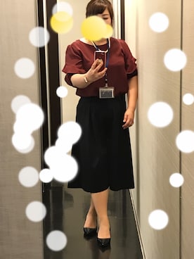 「オフィス」｜「アイテム（アナログ腕時計）」を使った、nanさん（レディース・163cm）の秋コーディネート