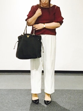 「オフィス」｜「アイテム（アナログ腕時計）」を使った、nanさん（レディース・163cm）の夏コーディネート