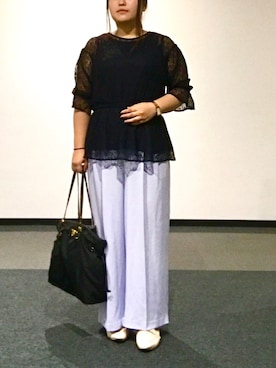 「オフィス」｜「アイテム（アナログ腕時計）」を使った、nanさん（レディース・163cm）の夏コーディネート
