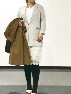 「H&M（エイチ・アンド・エム）のアイテム（トレンチコート）」を使った、nanさん（レディース・164cm）の春コーディネート