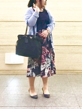 「ボタニカル」｜「アイテム（アナログ腕時計）」を使った、nanさん（レディース・164cm）の春コーディネート