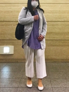 「シンフルコーデ」｜「アイテム（その他アウター）」を使った、nanさん（レディース・163cm）の春コーディネート