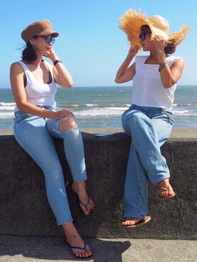 「CRAP EYEWEAR(クラップアイウェア)のアイテム」を使った、non0910さん(レディース・158cm)の夏コーディネート