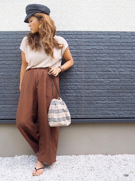 「TODAYFUL（トゥデイフル）のニュアンスサイクルピアス（ピアス（両耳用））」を使った、non0910さん（レディース・158cm）の夏コーディネート