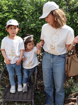 「ハイウエストストレートジーンズ」｜「アイテム（帽子）」を使った、non0910さん（レディース・158cm）の春コーディネート