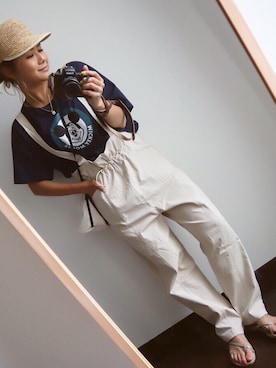 「ミッキーT」｜「アイテム（オールインワン・サロペット）」を使った、non0910さん（レディース・158cm）の春コーディネート