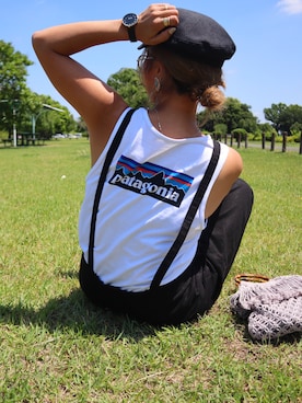 「patagonia」｜「アイテム（サロペット/オーバーオール）」を使った、non0910さん（レディース・158cm）の夏コーディネート