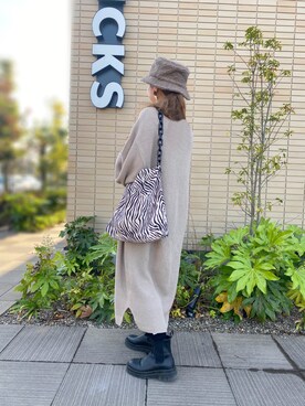 「アニマル」｜「アイテム（ワンピース/ドレス）」を使った、non0910さん（レディース・158cm）の秋コーディネート