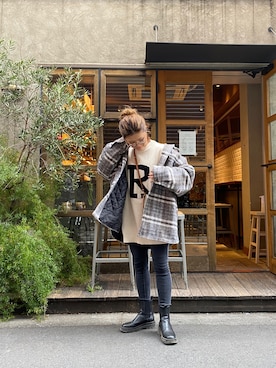 「Cheri（シェリ）のアイテム（パンツ）」を使った、non0910さん（レディース・158cm）の冬コーディネート