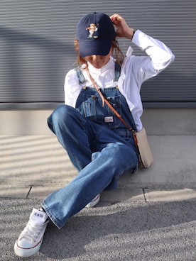 「Ralph Lauren」｜「アイテム（オールインワン・サロペット）」を使った、non0910さん（レディース・158cm）の冬コーディネート