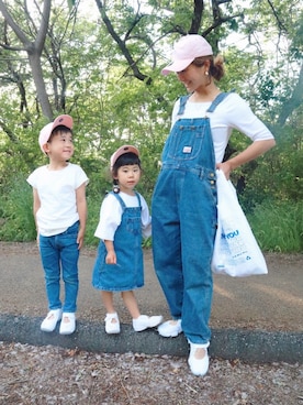 「春夏コーデ」｜「アイテム（オールインワン・サロペット）」を使った、non0910さん（レディース・158cm）の春コーディネート