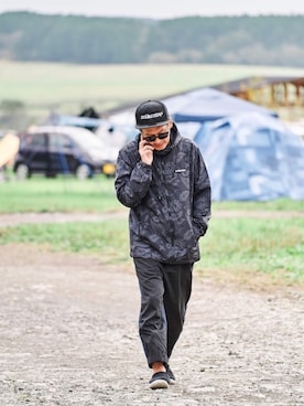 「DOUBLE STEAL（ダブルスティール）のBasic Logo BB Cap (new era)（キャップ）」を使った、ktさん（メンズ・170cm）の秋コーディネート