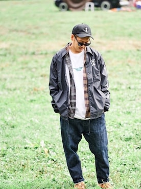 「アイテム（ナイロンジャケット）」を使った、ktさん（メンズ・170cm・40代）の秋コーディネート