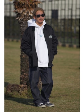 「アイテム（カバーオール）」を使った、ktさん（メンズ・170cm）の春コーディネート