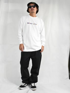 「DOUBLE STEAL（ダブルスティール）のRough Bucket Hat（ハット）」を使った、ktさん（メンズ・170cm）の秋コーディネート