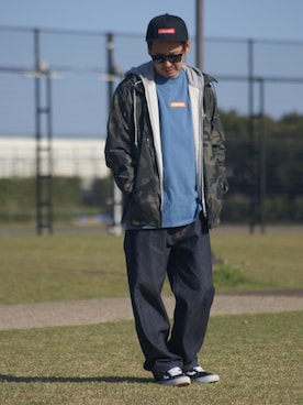 「アイテム（ナイロンジャケット）」を使った、ktさん（メンズ・170cm・40代）の秋コーディネート