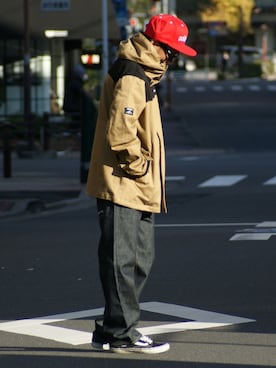 「アイテム（マウンテンパーカー）」を使った、ktさん（メンズ・170cm・40代）の冬コーディネート