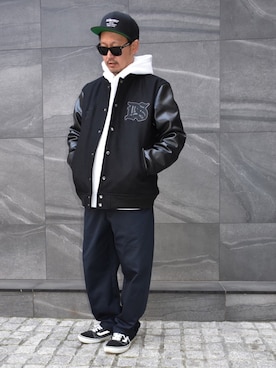 「アイテム（スタジャン）」を使った、ktさん（メンズ・170cm・40代）の冬コーディネート