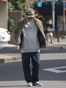 「アイテム（ブルゾン）」を使った、ktさん（メンズ・170cm・40代）の冬コーディネート