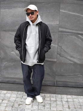 「アイテム（ブルゾン）」を使った、ktさん（メンズ・170cm・40代）の春コーディネート