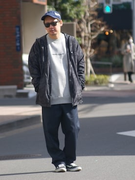 「アイテム（ナイロンジャケット）」を使った、ktさん（メンズ・170cm・40代）の春コーディネート