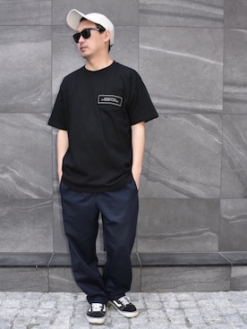 「ポケットＴシャツ」｜「アイテム（キャップ）」を使った、ktさん（メンズ・170cm）の夏コーディネート
