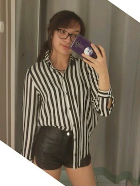 「stripes」｜「アイテム（アクセサリー）」を使った、ashoさん（レディース・163cm）の冬コーディネート