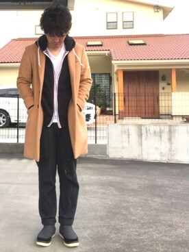 「STUDIOUS（ステュディオス）のアイテム（ブーツ）」を使った、Ryoさん（メンズ・167cm）の冬コーディネート