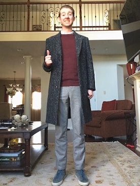 「COMMON PROJECTS（コモンプロジェクト）のアイテム（シューズ）」を使った、Matさん（メンズ・183cm）の春コーディネート